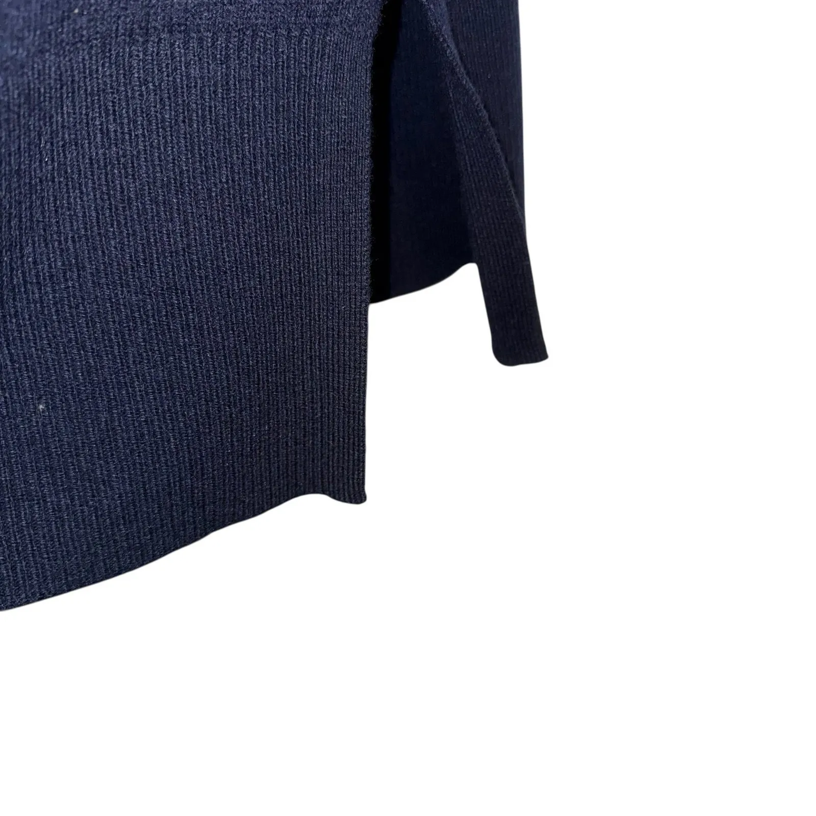 BODEN Navy Knit Sweater Dress Pink Green L/S Belted Wool Blend NWT Size‎ 4 Blue - Image 5