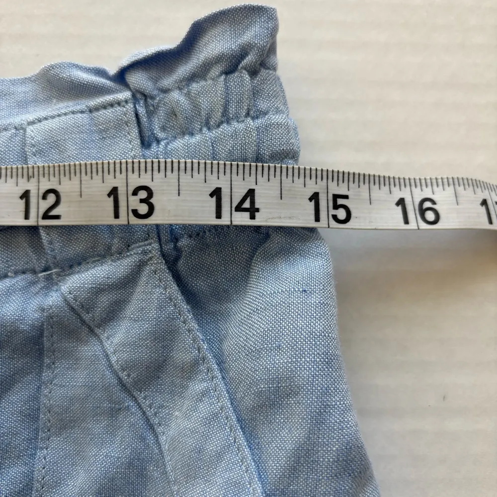 NWT  Pull On Linen Blend Wide Leg Pants light blue small lightweight - Image 13