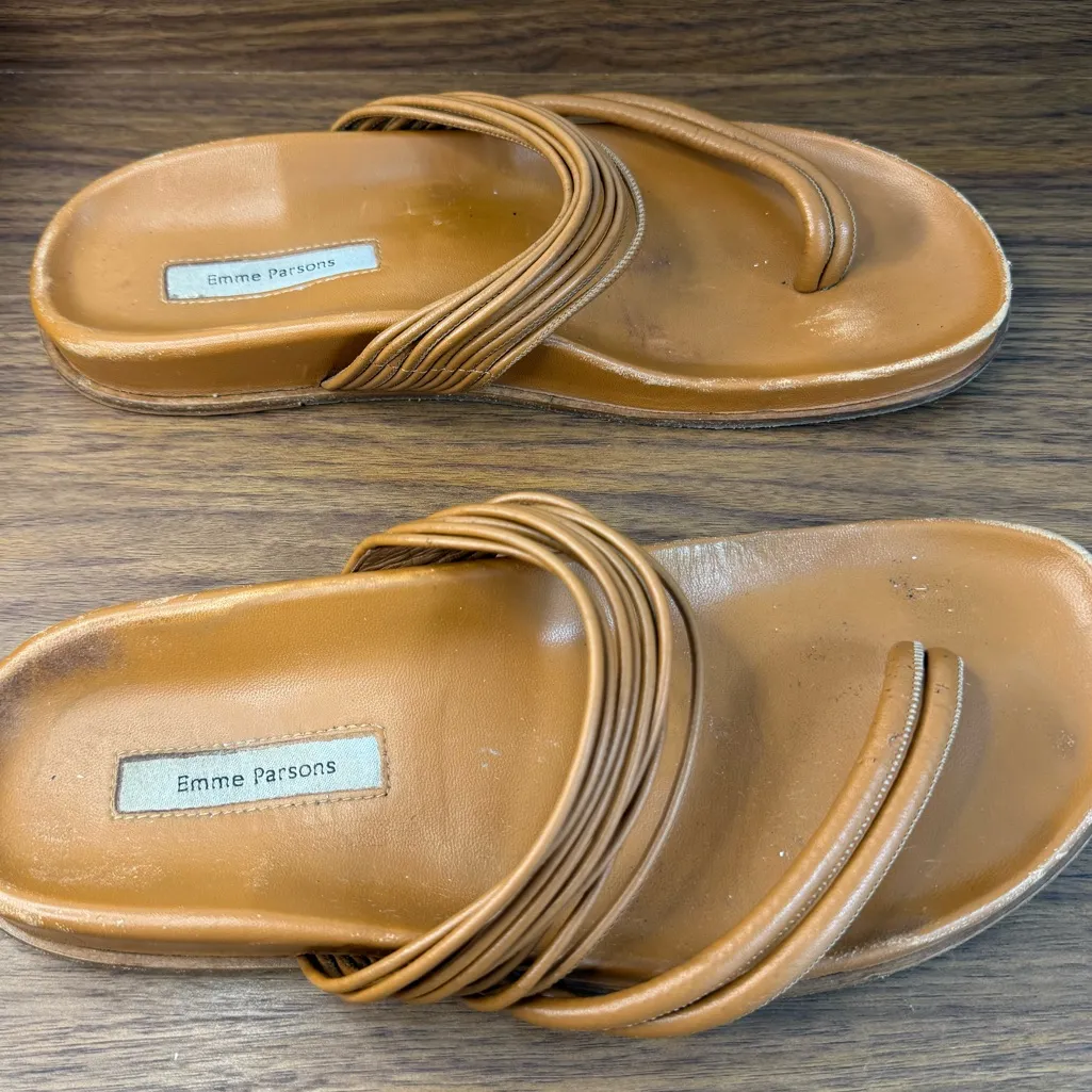 Emme Parsons Roma Strappy Napa Sandals size 8.5 Tan - Image 7