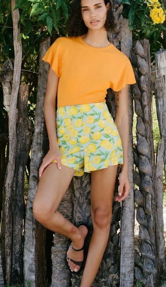 ZARA Printed Linen Blend Shorts - Image 2