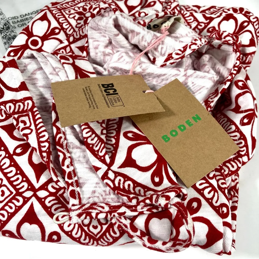 Boden Racer Neck Jersey Midi Dress Poinsettia Size 2 - Image 10