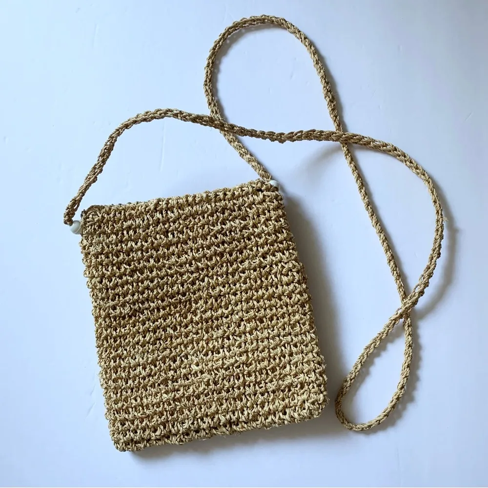 Woven Cross Body Bag Brown - Image 2