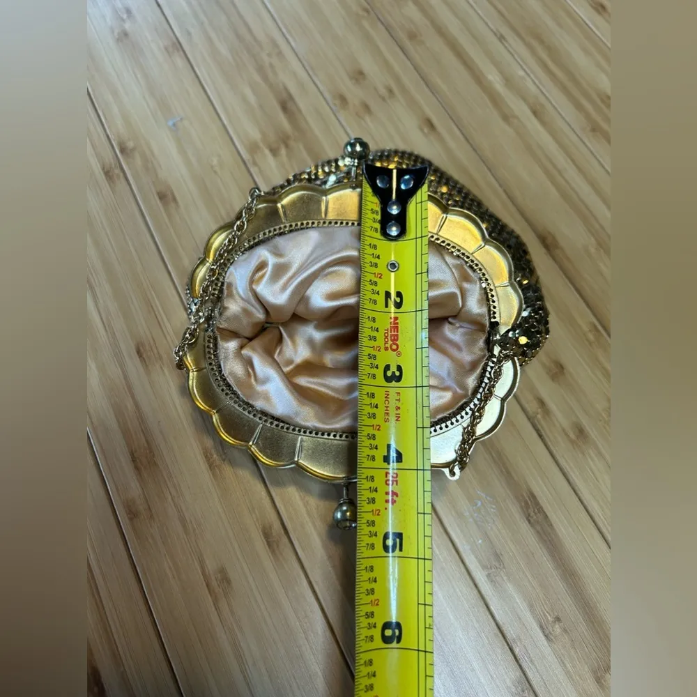 Vintage Duramesh Gold Scallop Evening Bag Snap Purse - Image 8