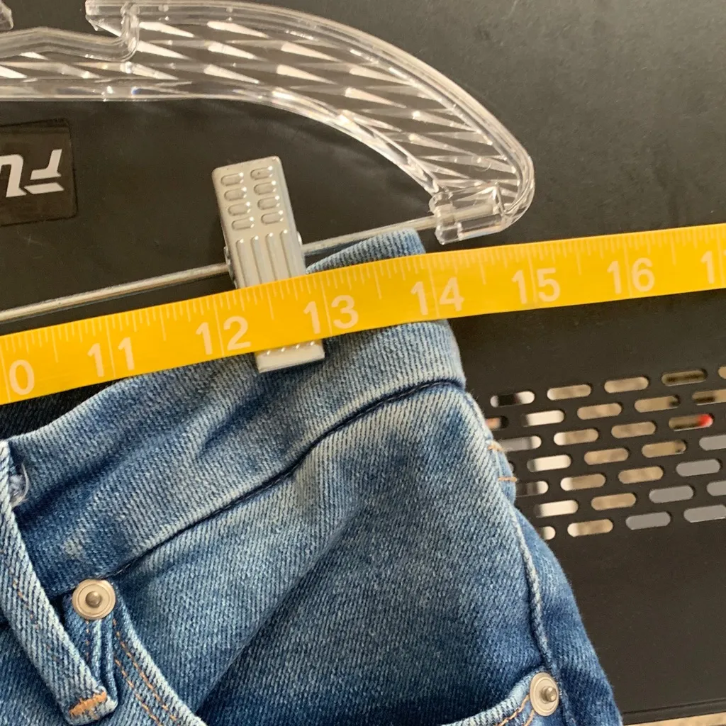 Good American size 4 27 split front flare jeans denim Classic Blue - Image 6