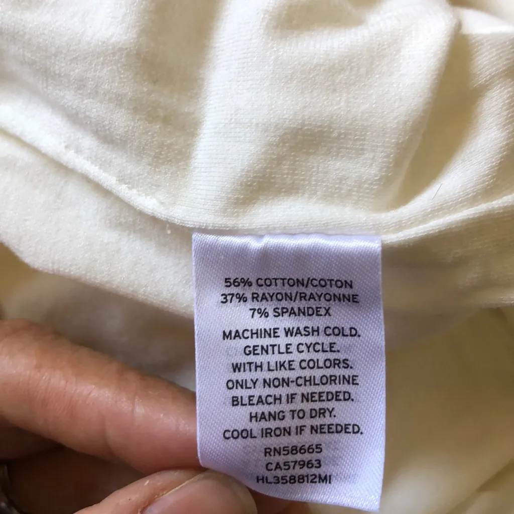 NWT Hinge‎ ivory draped tube crop top - Image 5