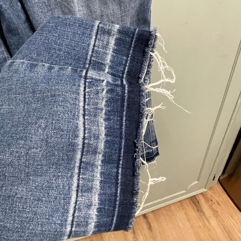 Talbots Size 10 High Waist Straight Ankle Jean Raw Edge Womens Classic Jeans - Image 6