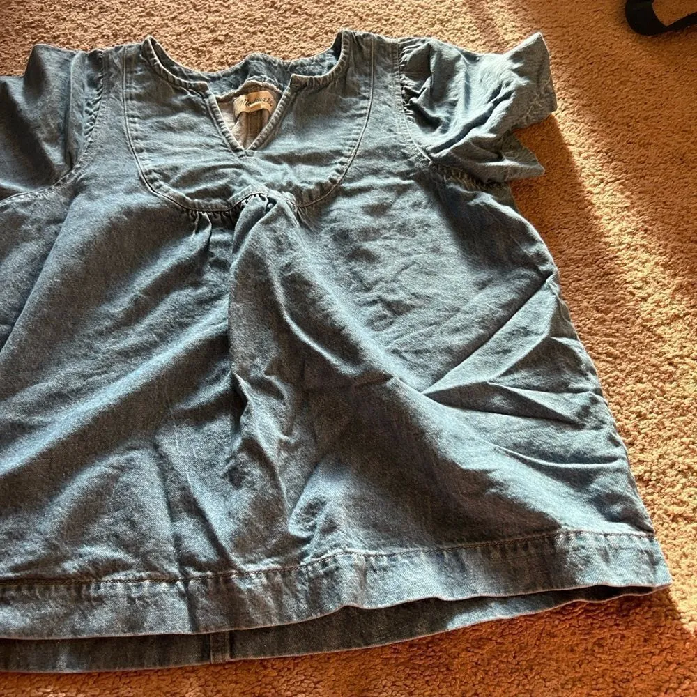 Madewell blue denim style blouse - Image 3