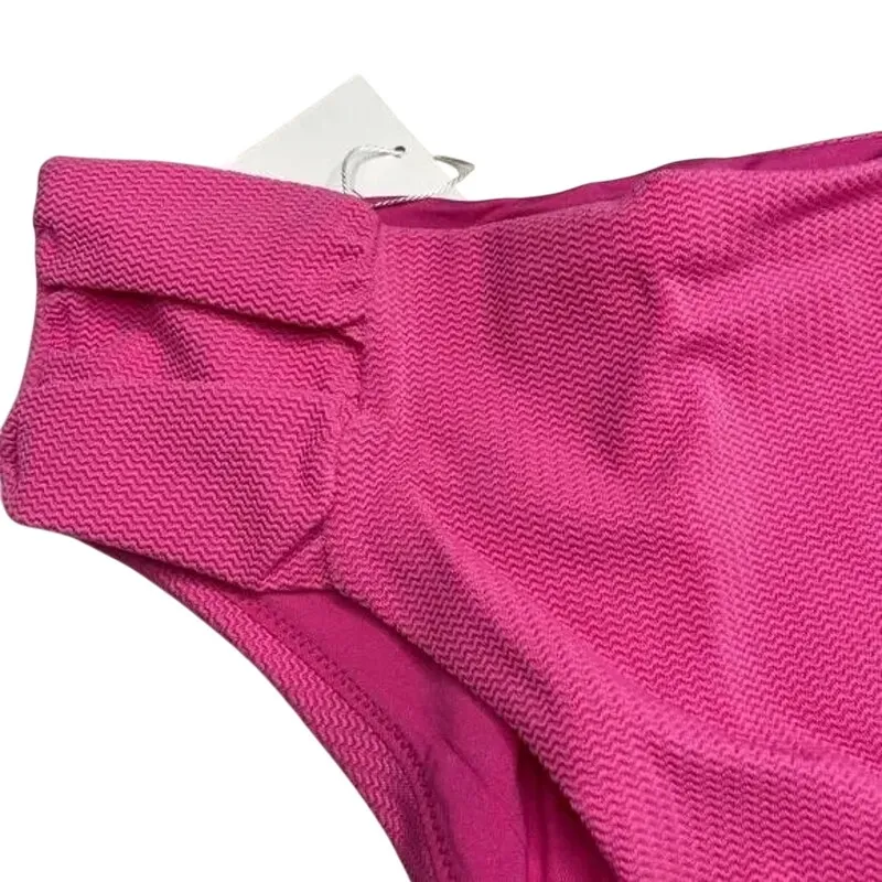 NWT Andie Swim The Ruched Side High Waisted Bikini Bottoms M Pink Orchid Pink - Image 8