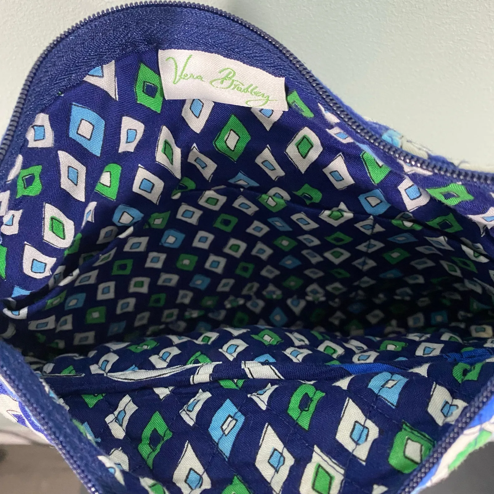 Vera Bradley Blue Mediterranean Paisley Crossbody Bag 9.5 x 10 - Image 4