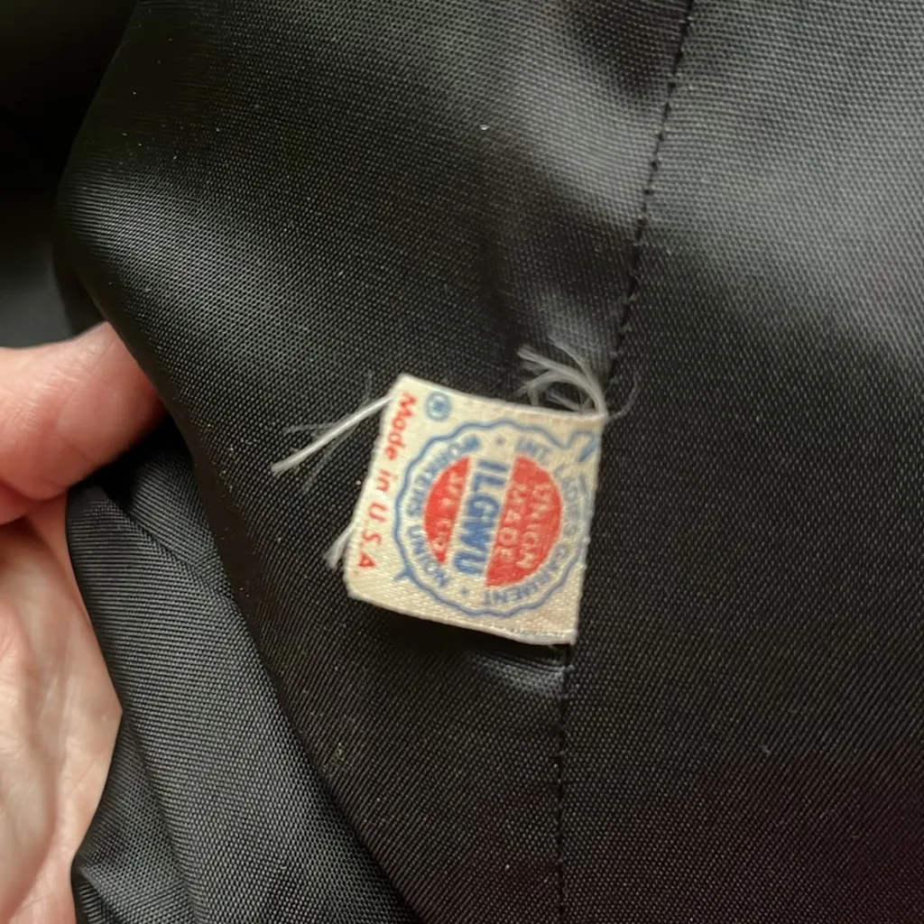 Vintage Union Made Herringbone Wool Blend Trench Coat unisex long coat Gray Size XL - Image 5