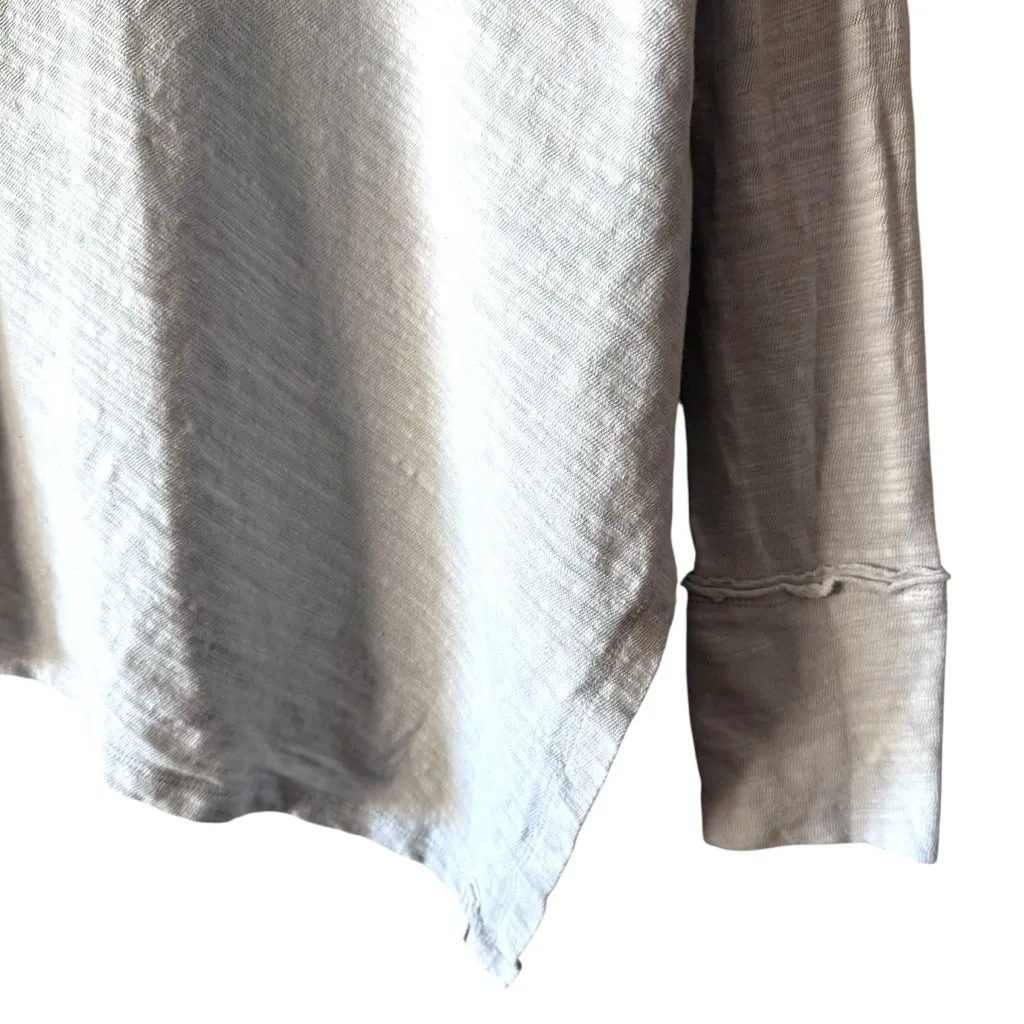 We The Free by Free People Baby Blue Asymmetrical Cotton Long Sleeve Top M - Image 4