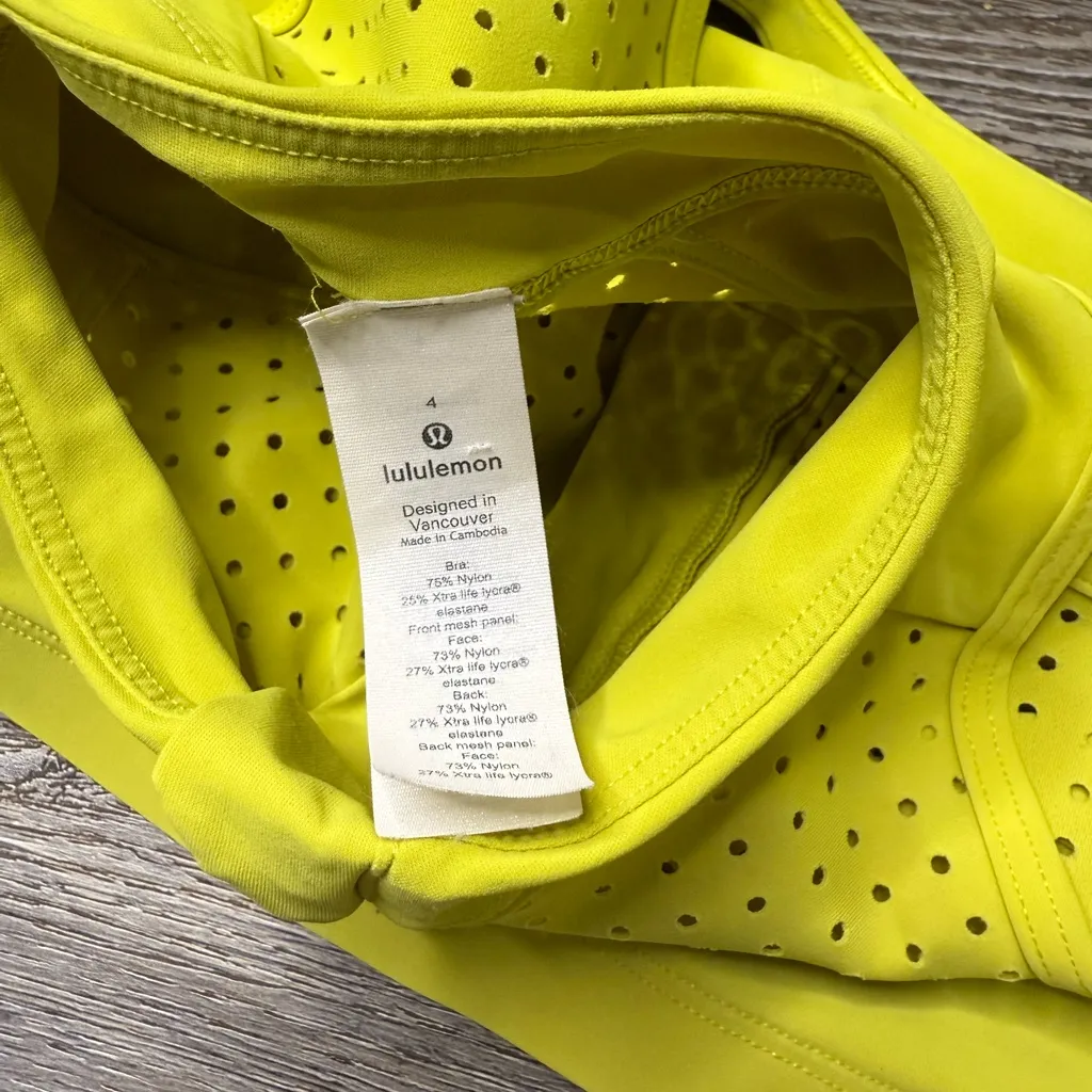 Lululemon Athletica Neon Yellow Tank Top - Image 5