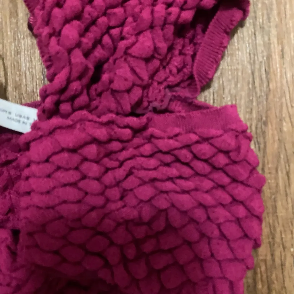 Zara Womens Purple Popcorn One Shoulder Crop Top XS S Bust 28” 30” NWT New - Image 2