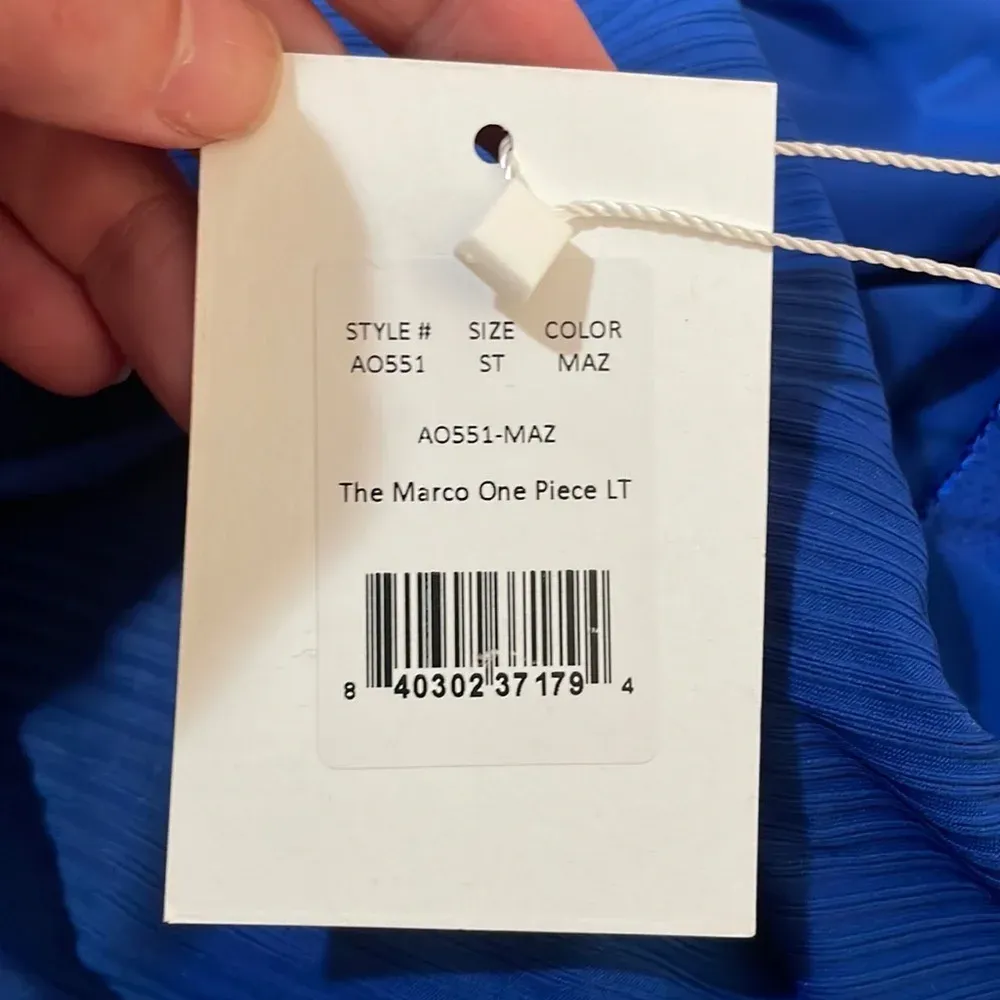 Andie The Marco One Piece LT Rib Swimsuit Mazarine Size S Tall‎ NWT - Image 5