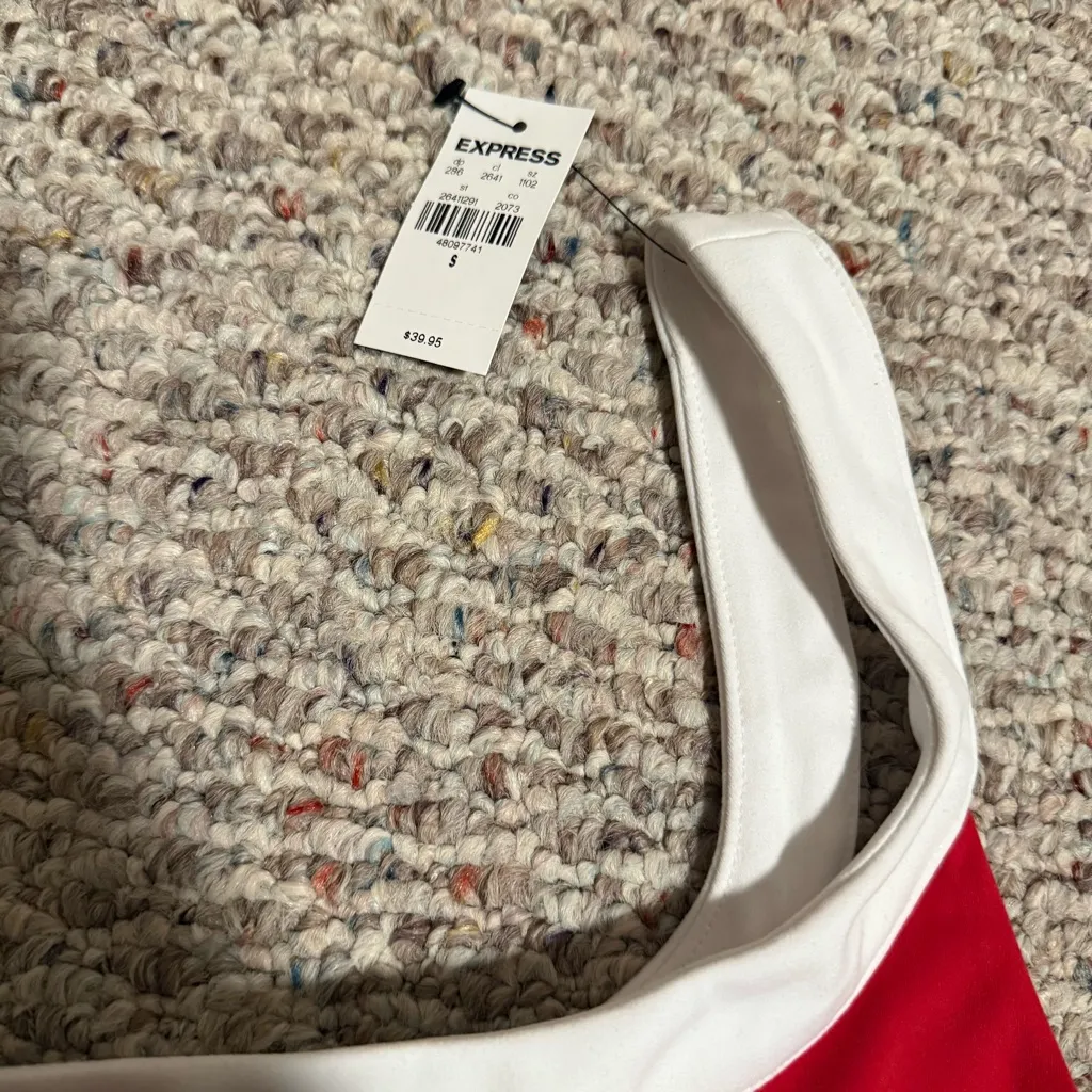 EXPRESS NWT  Skirt Skort Two Piece Set Red White- Size Small Medium - Image 9