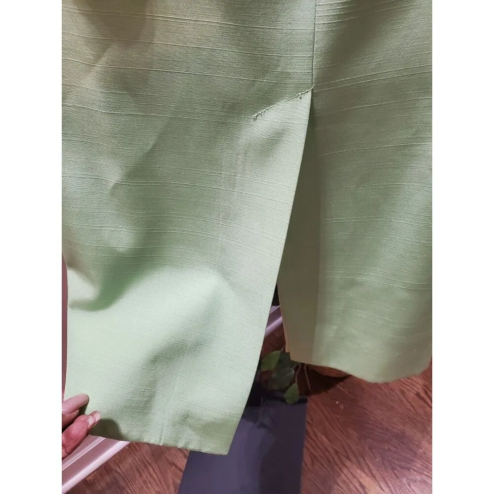 Laura Henson Women's Green Polyester Long Sleeve Blazer & Skirt 2 Pc's Suit 12 - Image 8