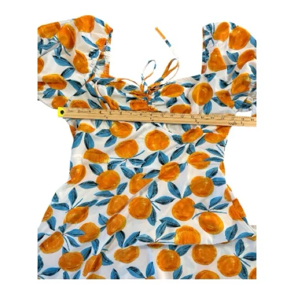 SHEIN‎ Vibrant Blue and Orange Floral Blouse - Image 4
