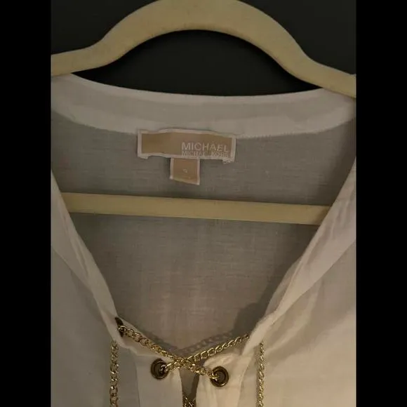 Michael Kors White Boho top size small - Image 2