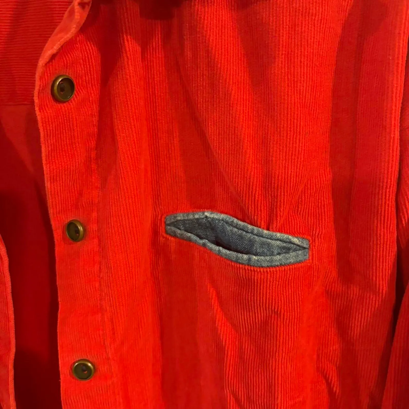 Jantzen Red and blue corduroy button up - Image 5