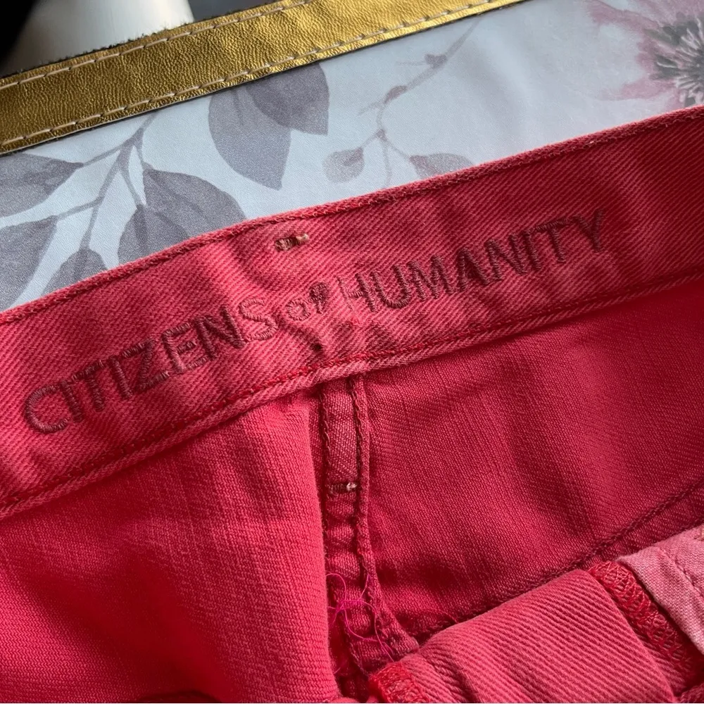 CITIZENS OF HUMANITY | Red DARIA Y2K Micro Mini Denim Jean Skirt Sz 26 - Image 6