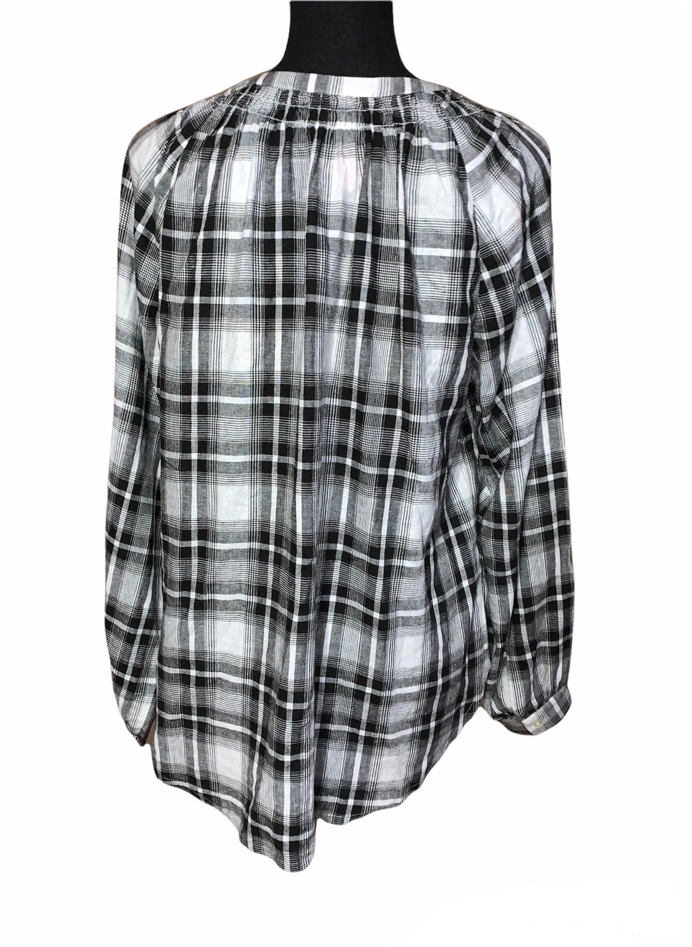 Plaid Button Front Top - Image 3
