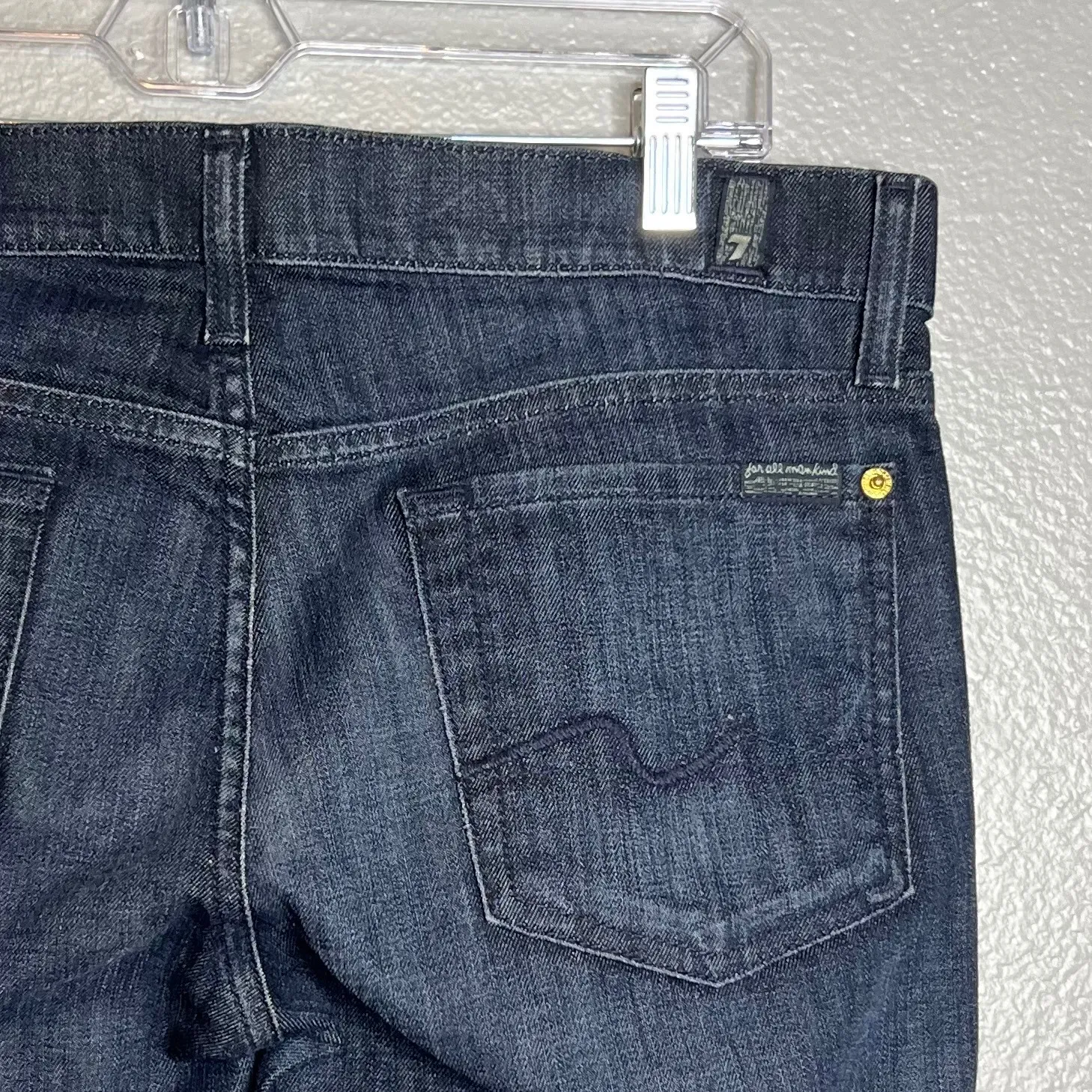 7 For‎ All Mankind Roxanne Straight Leg Jeans Size 30 Dark Wash - Image 5