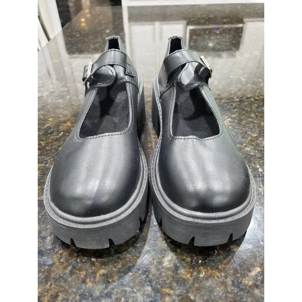 Women's Gothic Ankle Strap Platform Oxfords Mary Janes Chunky Heel Dress Shoes 9 Size undefined - Image 10