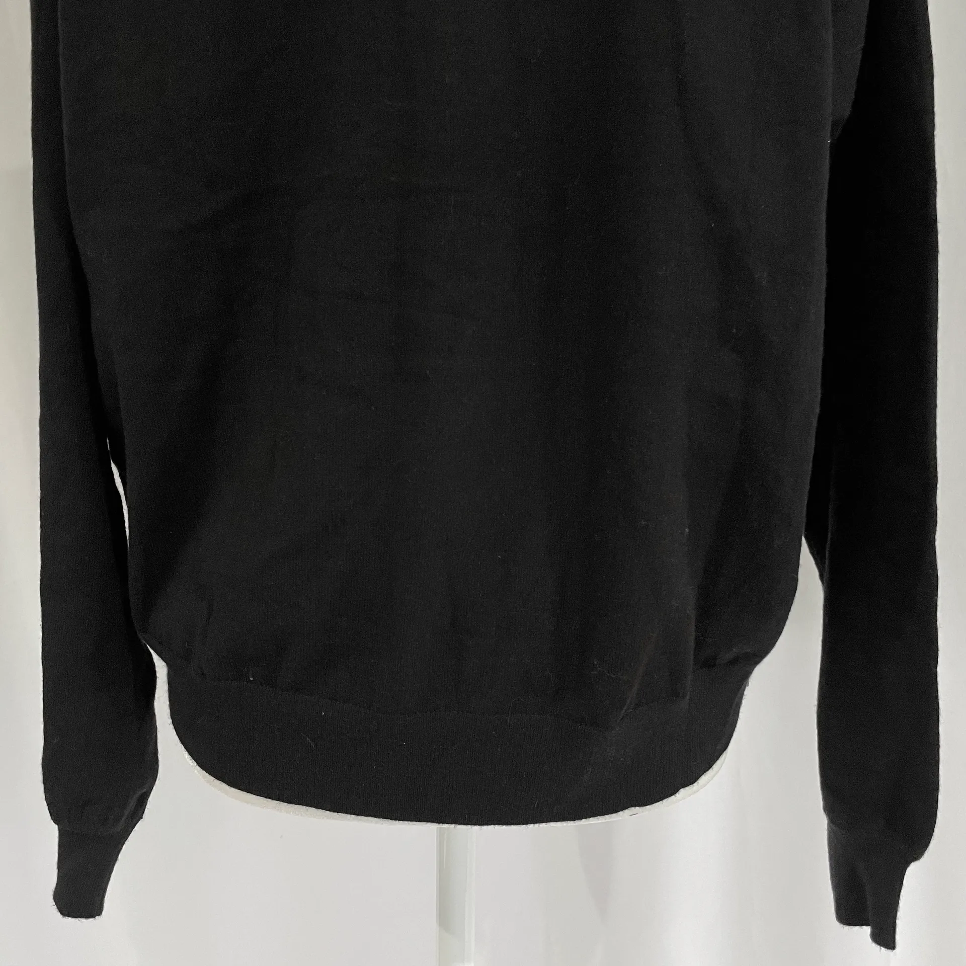 New  Side Zip Sweater Crewneck Long Sleeve Knit Pullover Black - Image 11