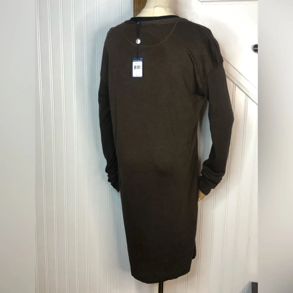 RALPH LAUREN Brown Long Sleeve Henley Dress Size XL NWT with flaw - Image 10