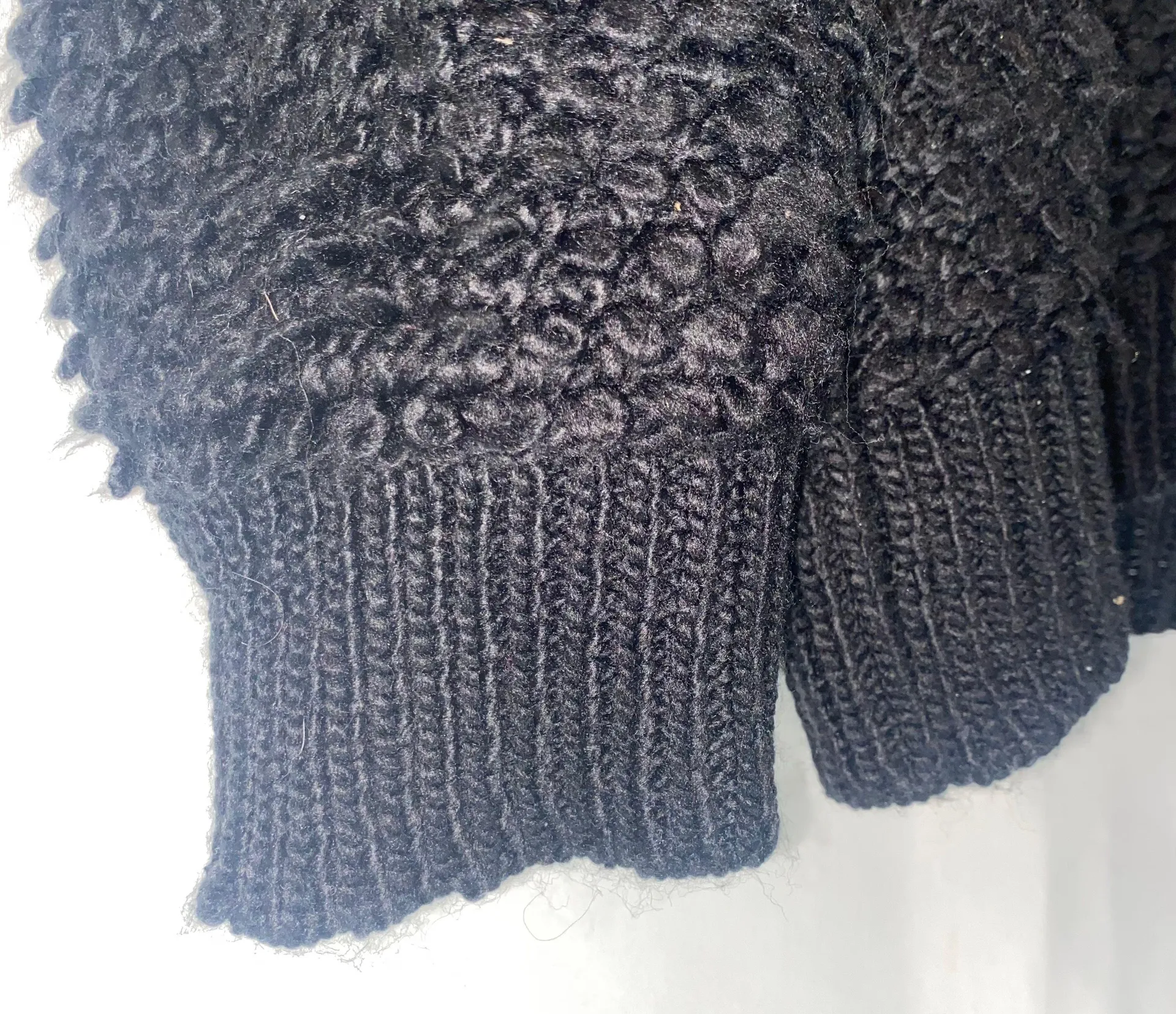 Loop Yarn Front Zip Cardigan 1X - Image 6