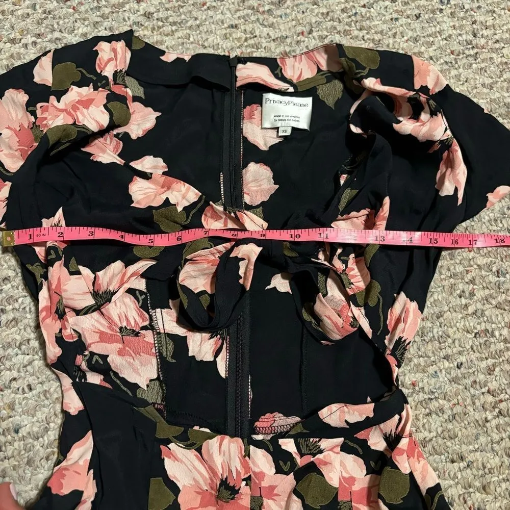 Privacy Please Kyan Jumpsuit in Belleville Floral Front Tie- Size XS - Image 12