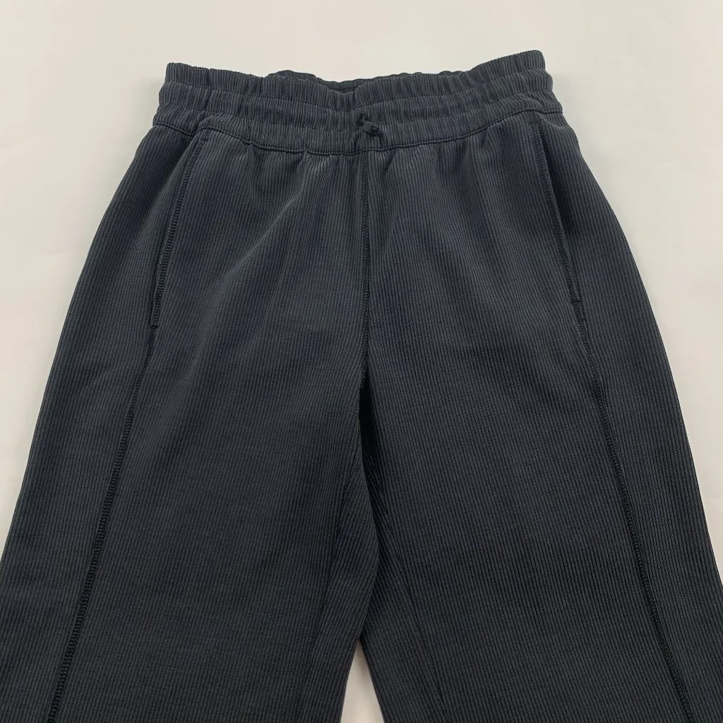 Lululemon Charcoal Ribbed Softstream Wide Leg Cropped Pant 4 - Image 3