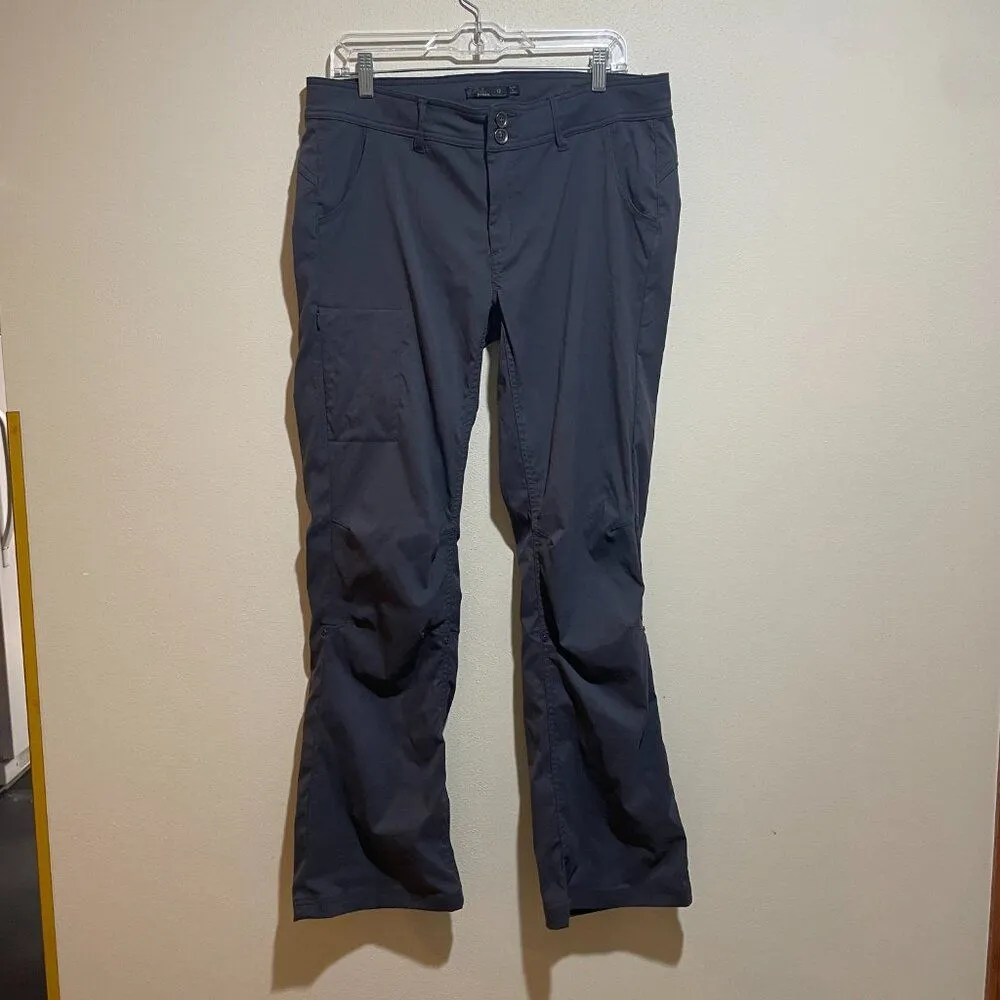 Prana Women's Size 12 Halle Pant Convertible Roll Up Gray Hiking Outdoor - Image 2