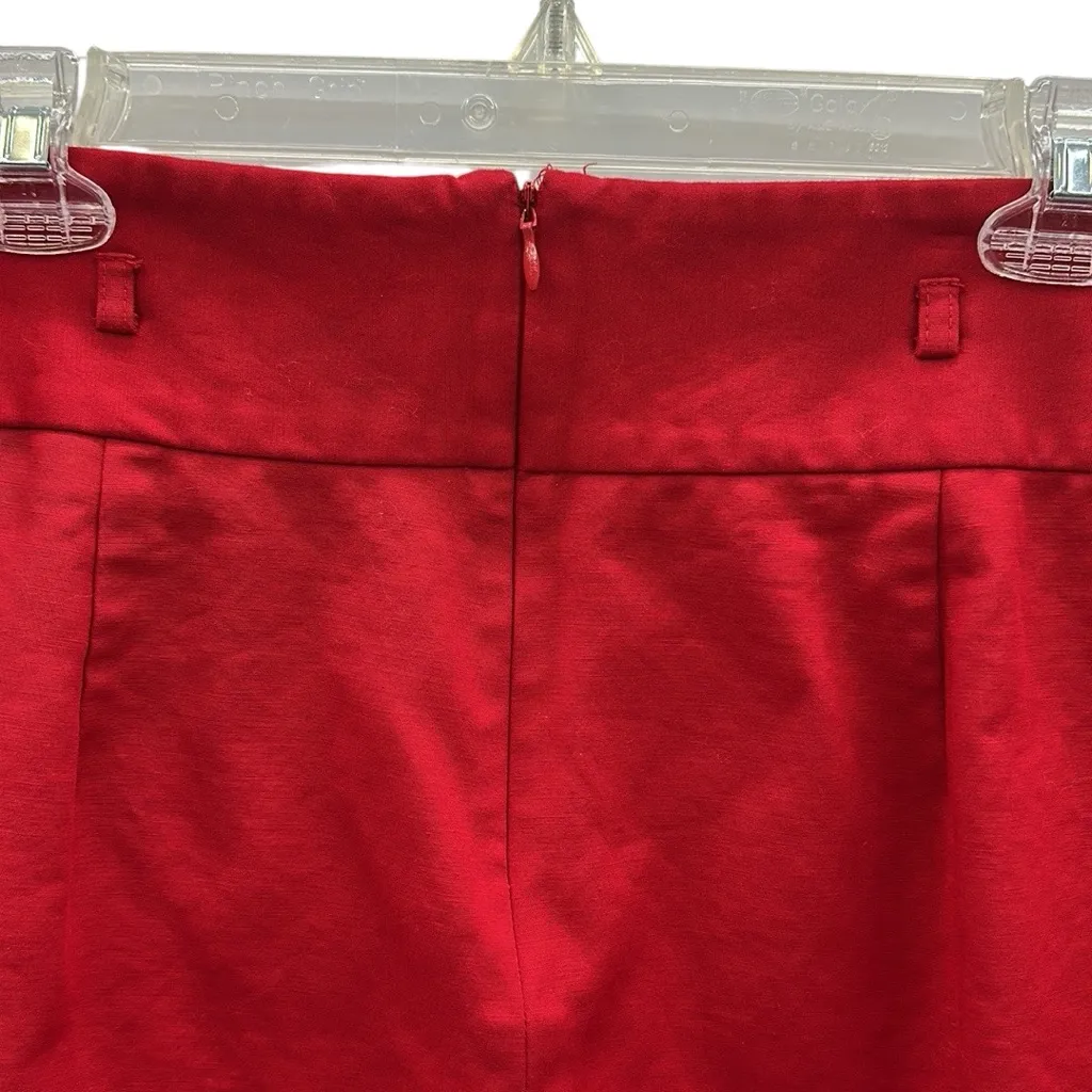 Liz Claiborne Red Pencil Zip Back Stretch Cotton Blend Business Skirt Womens 14 - Image 4