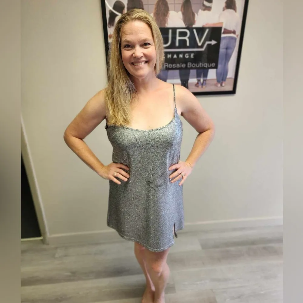 Lulus Silver Sequin Mini Dress - Image 5