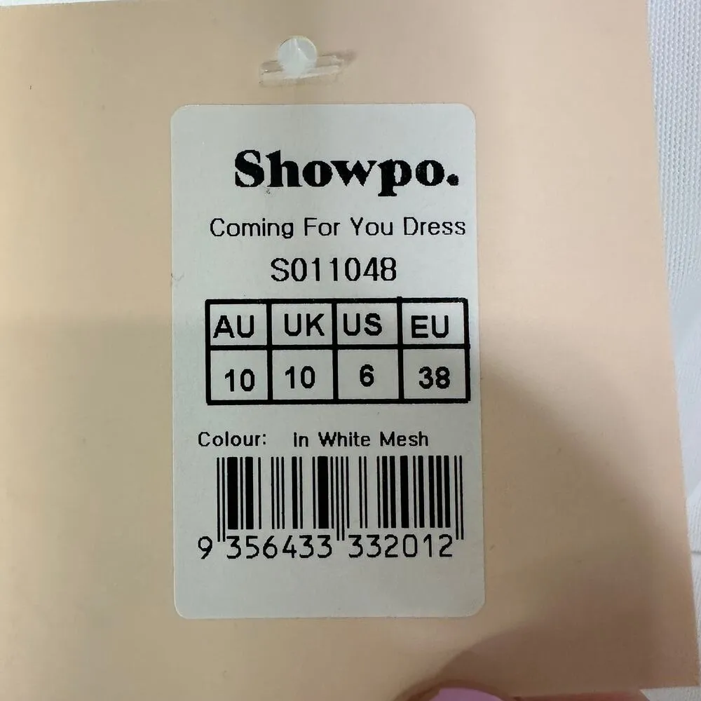 NEW Showpo. Coming For You Mesh midi Dress in white size 6 - Image 3