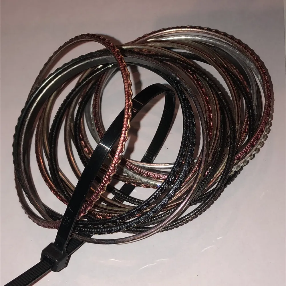 Multi Tone Retro Boho Bangle Bracelets - Image 4