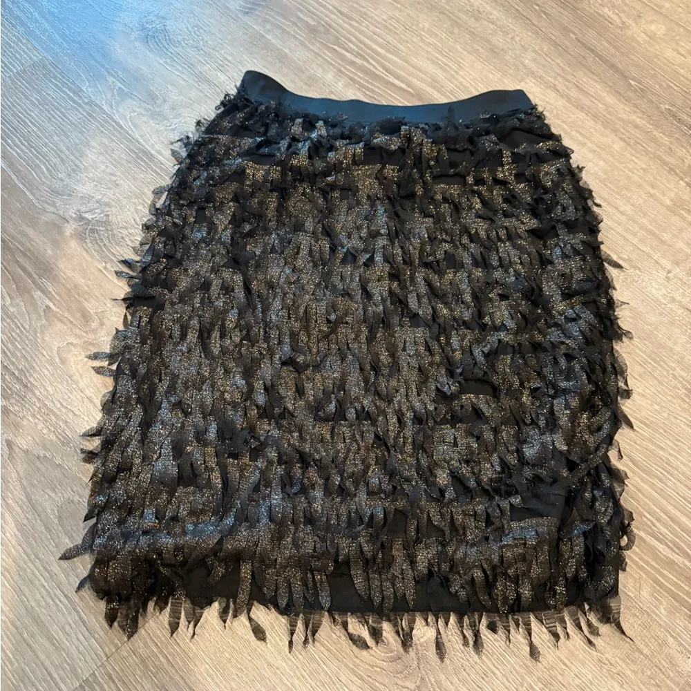 Elegant Black Sequin Skirt - Image 2