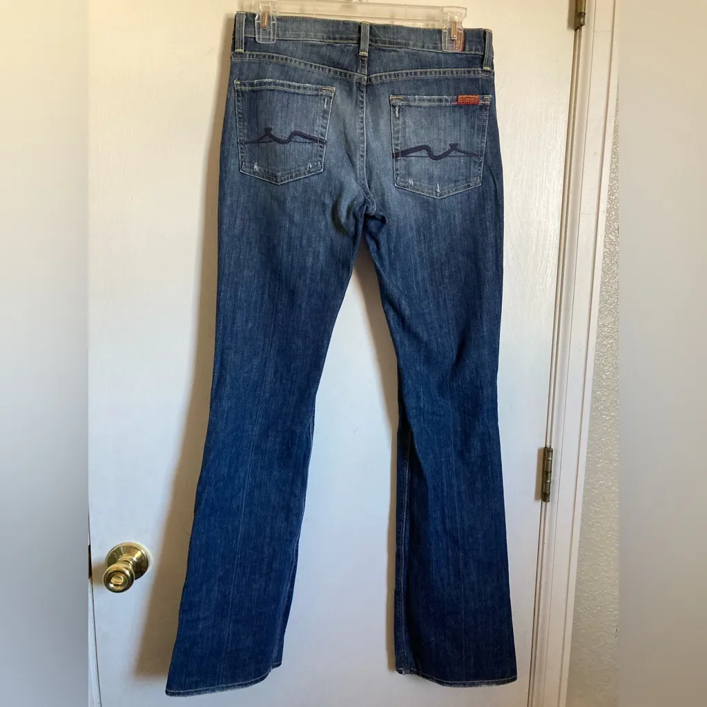 7 for All Mankind Dark Wash High Waist Bootcut Denim Jeans #Br - Image 11