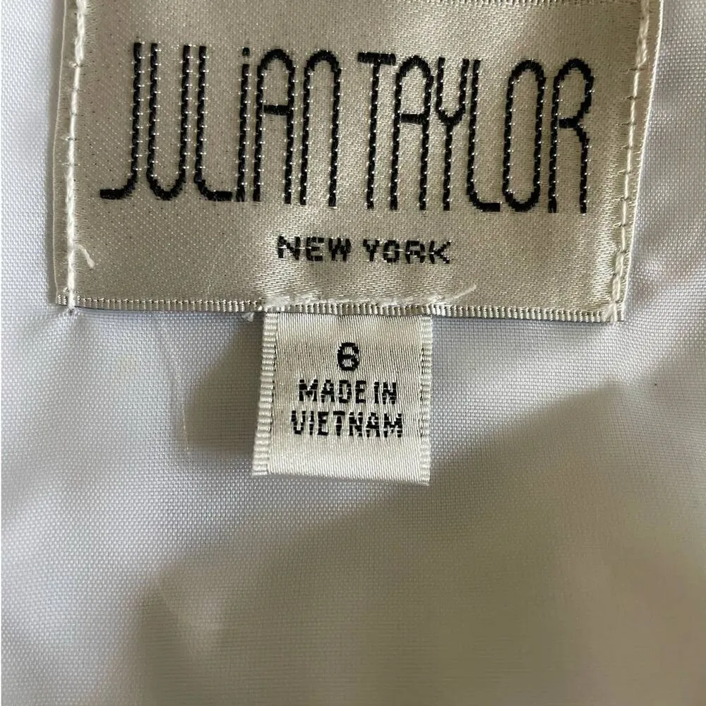 Julian Taylor Dress Women 6 Geometric Ruffle Collar Workwear Office Event Travel - Image 3