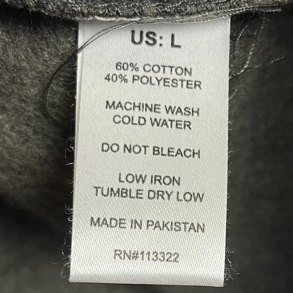 Basix Of America Large Minnesota Ribbed Hoodie Sweatshirt Hooded Biker Moto - Image 4