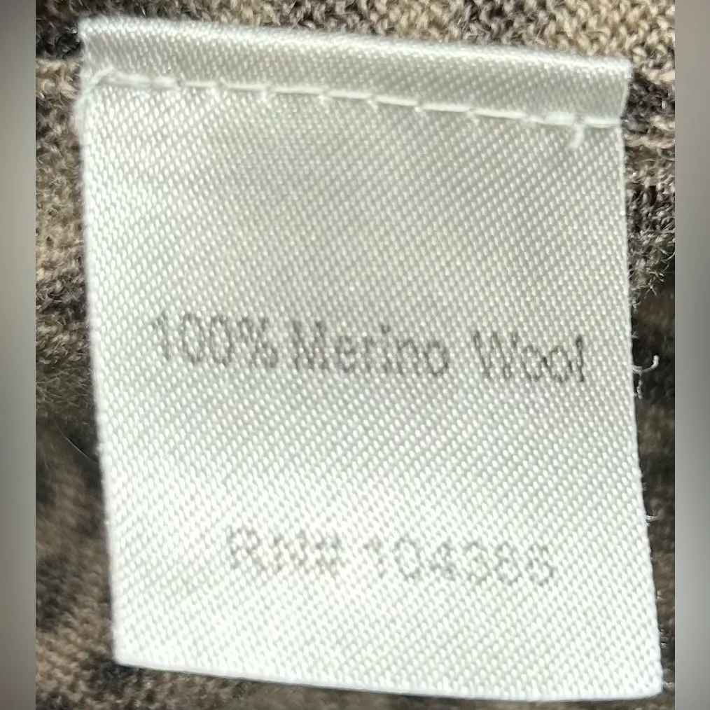 Garnet Hill Women’s Size M Leopard Print 100% Merino Wool Cardigan Sweater - Image 3