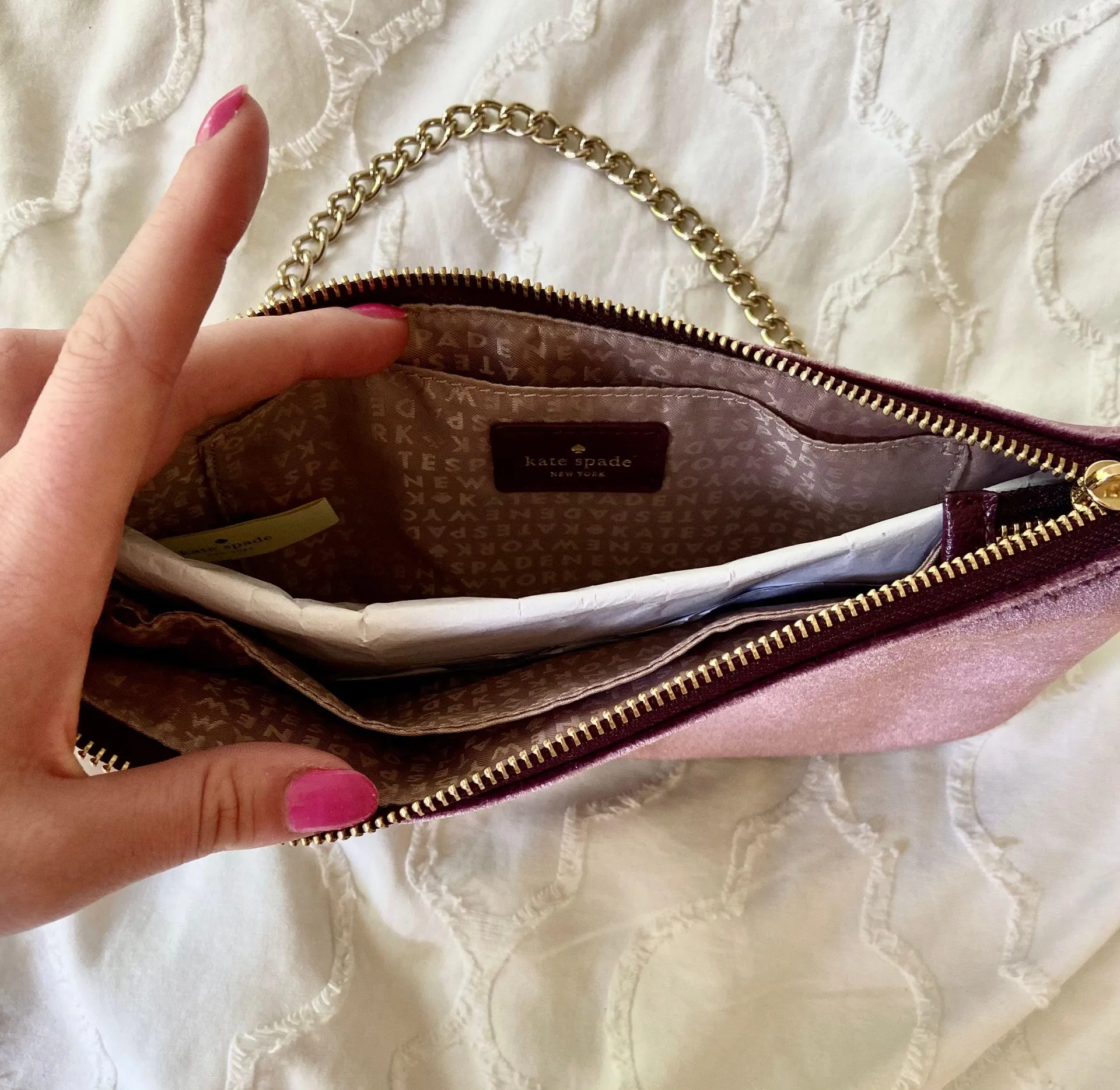 Kate Spade Velvet Crossbody - Image 3