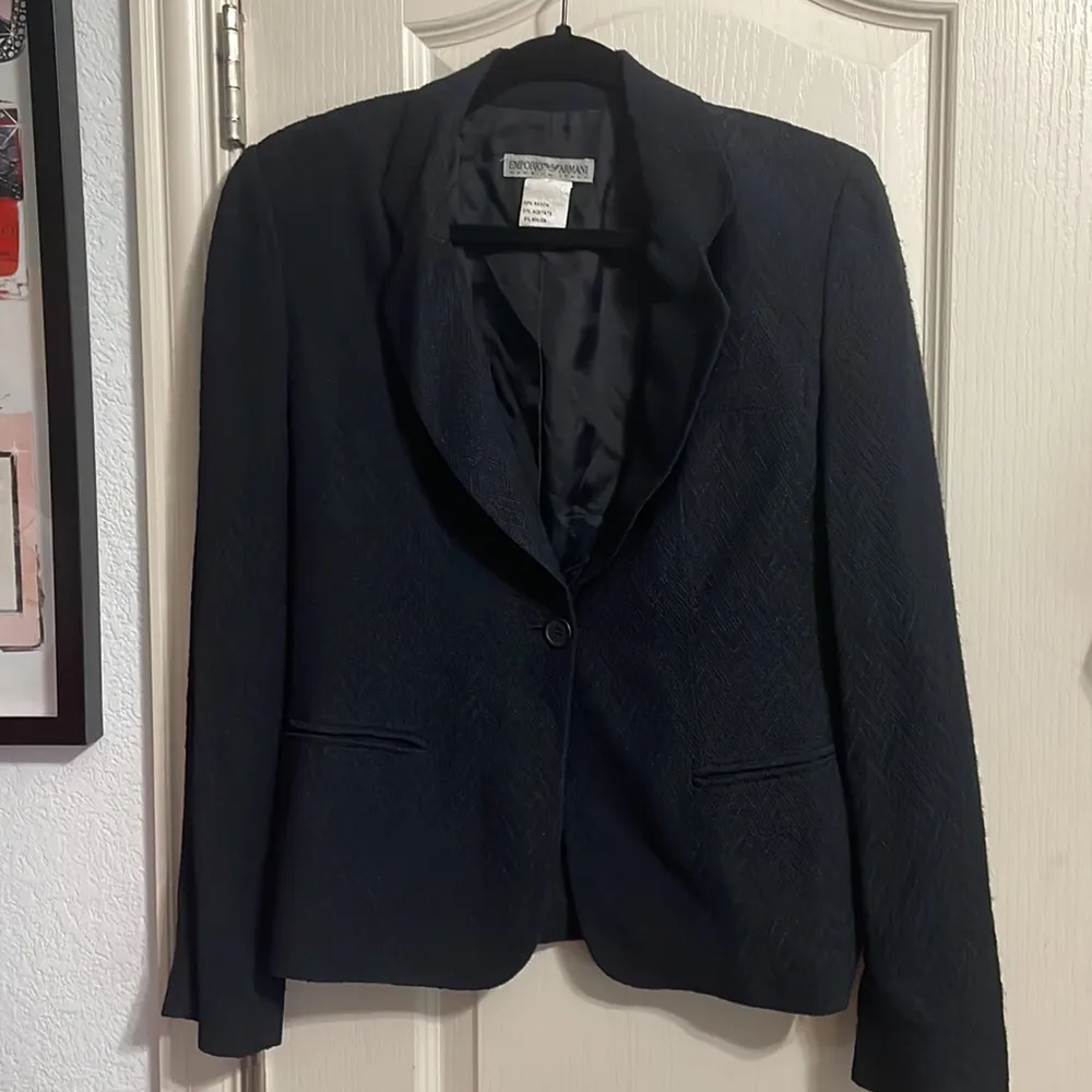 💙💖 Vintage Emporio Armani Navy Blazer - Image 5