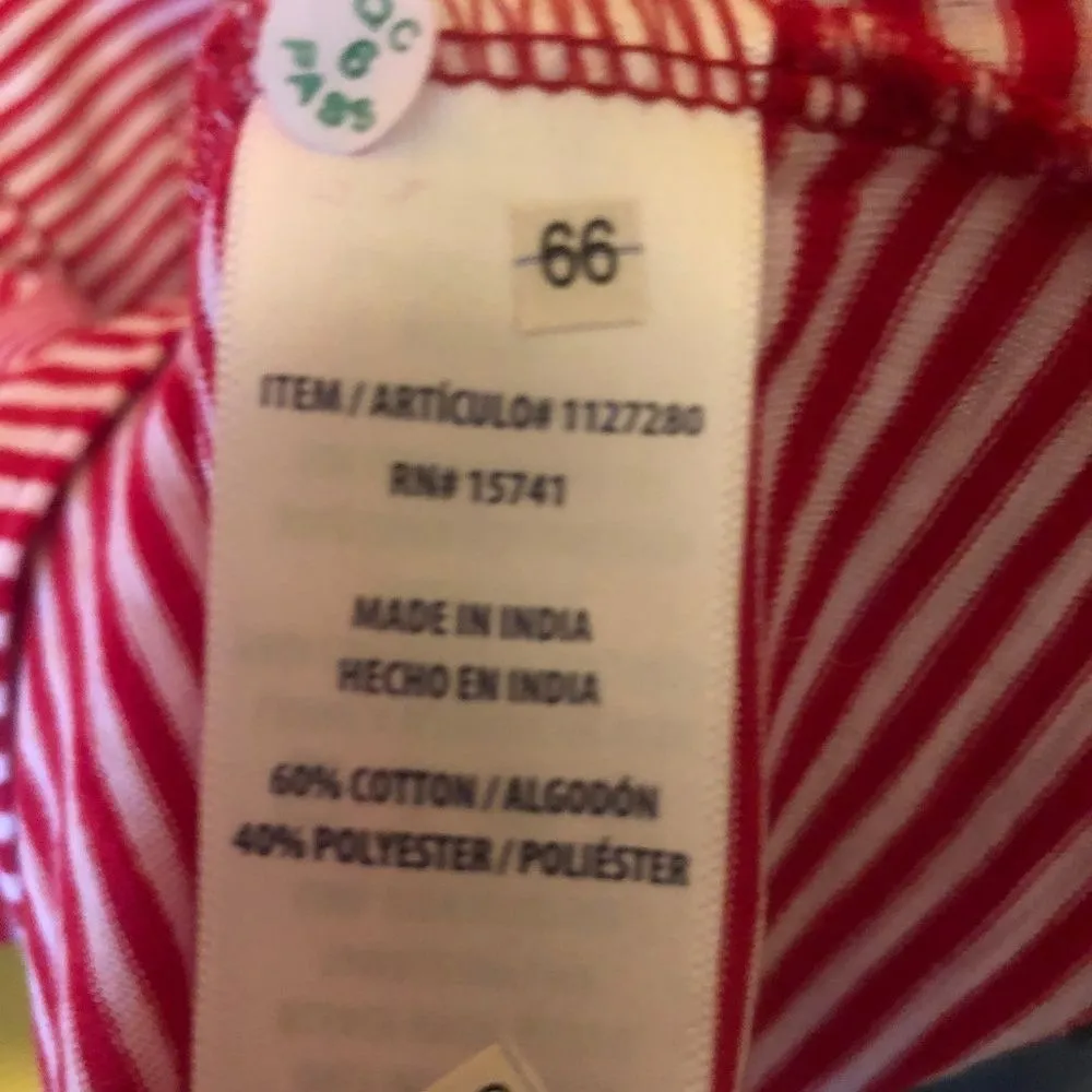 Splendid Red and White Striped Long Sleeve Button Back Shirt - Image 6