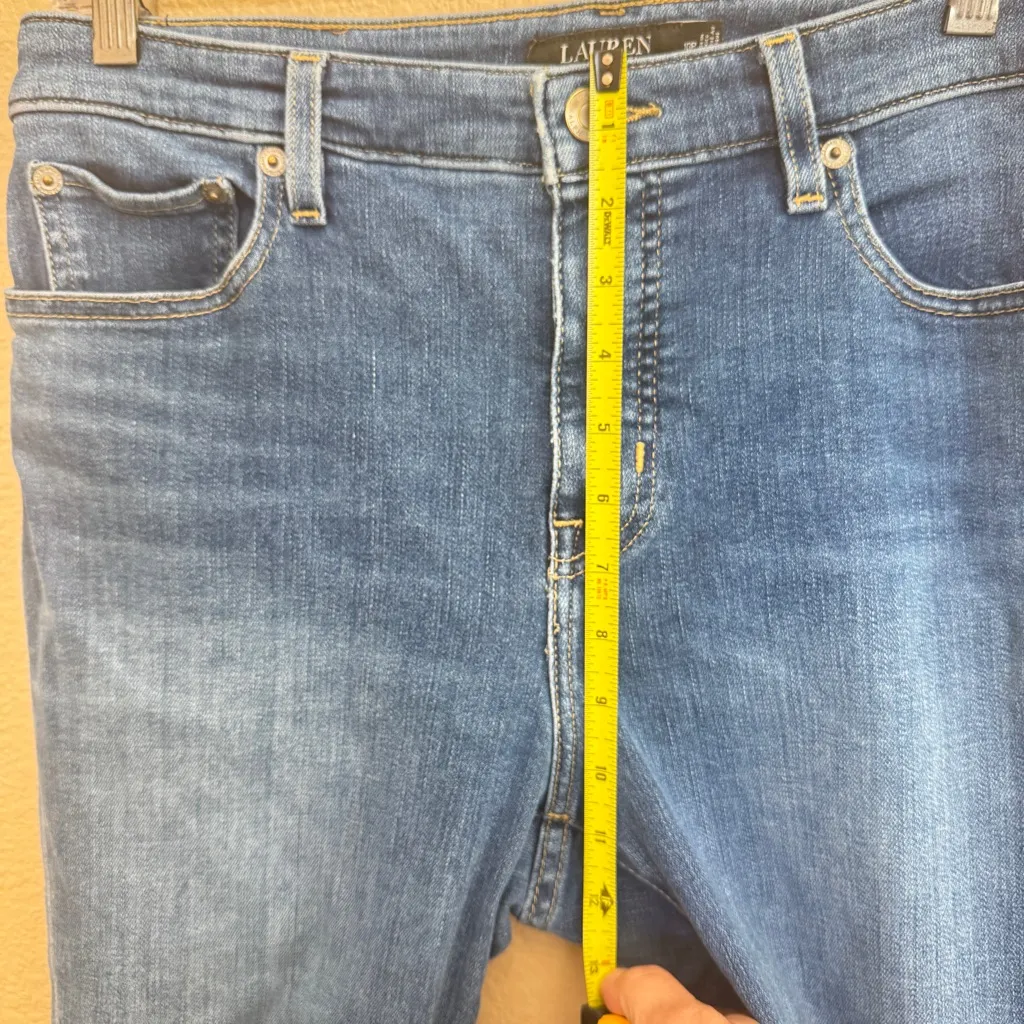 LAUREN RALPH LAUREN WOMEN'S CLASSIC ANKLE JEANS SIZE 10 Petite - Image 9