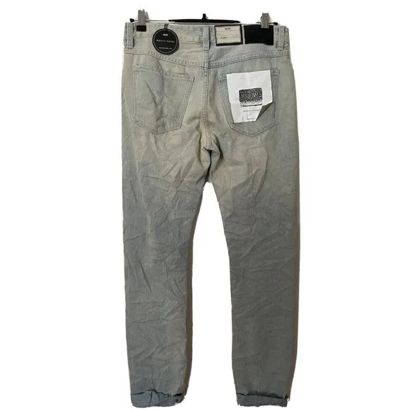 NWT Neuw Slim Slouch Faded Blue Boyfriend‎ Jeans Women’s Size 4 Grunge Distress - Image 2