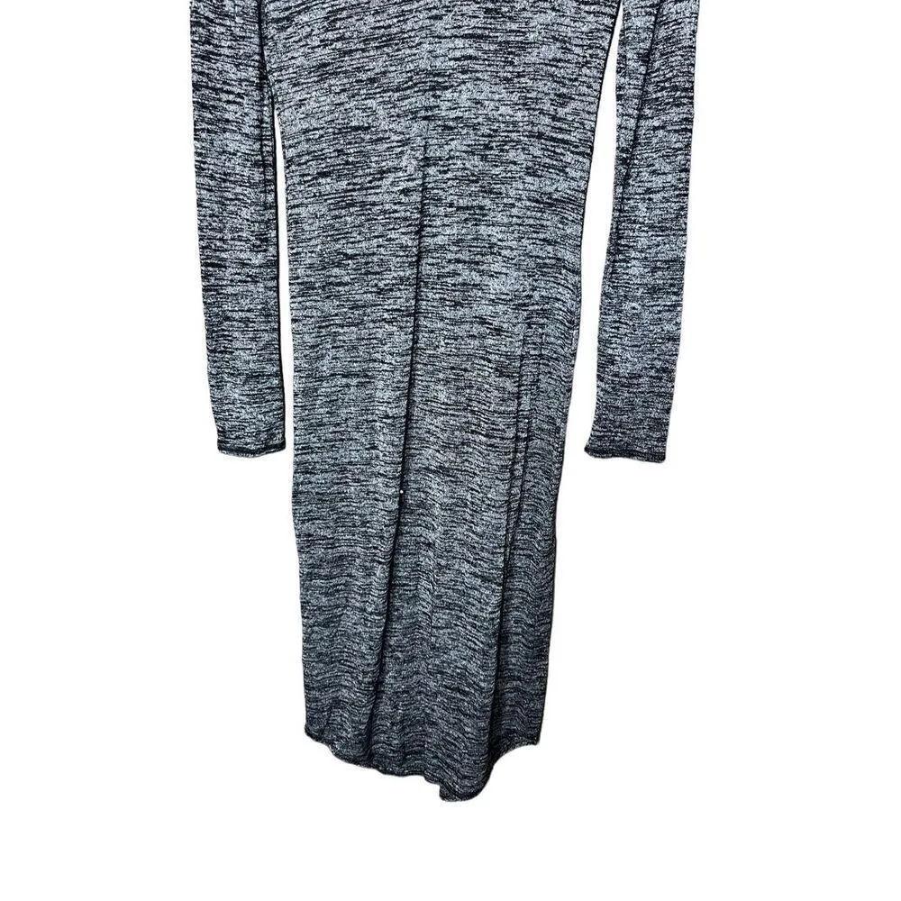 Aritzia Wilfred Free Lisiere Bodycon V-Neck Heathered Midi Dress Size Small - Image 3