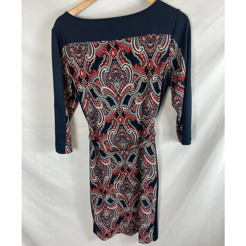 Ann Taylor Paisley Printed Belted Dress Size small - Image 6