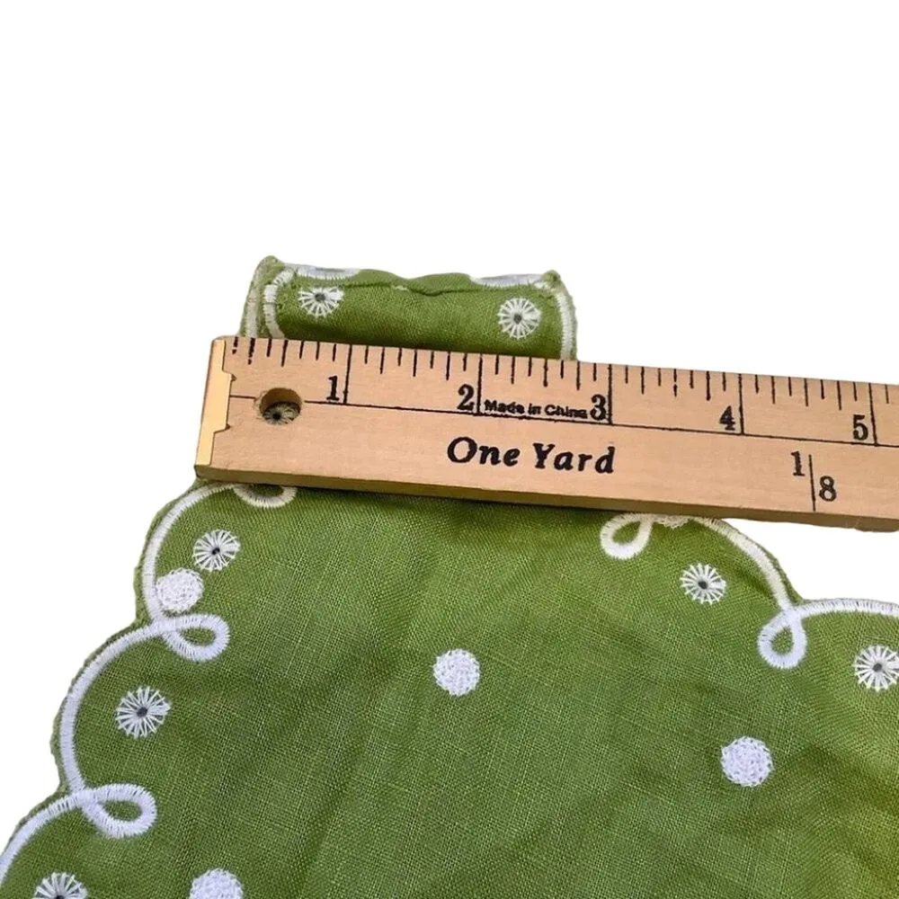 Grace Elements Size 14 Green Linen Grassy Field Embroidered Spring NWT New Cute - Image 11